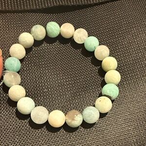 Elegant Island Amazonite Beaded Bracelet in Blue, Green and Cream